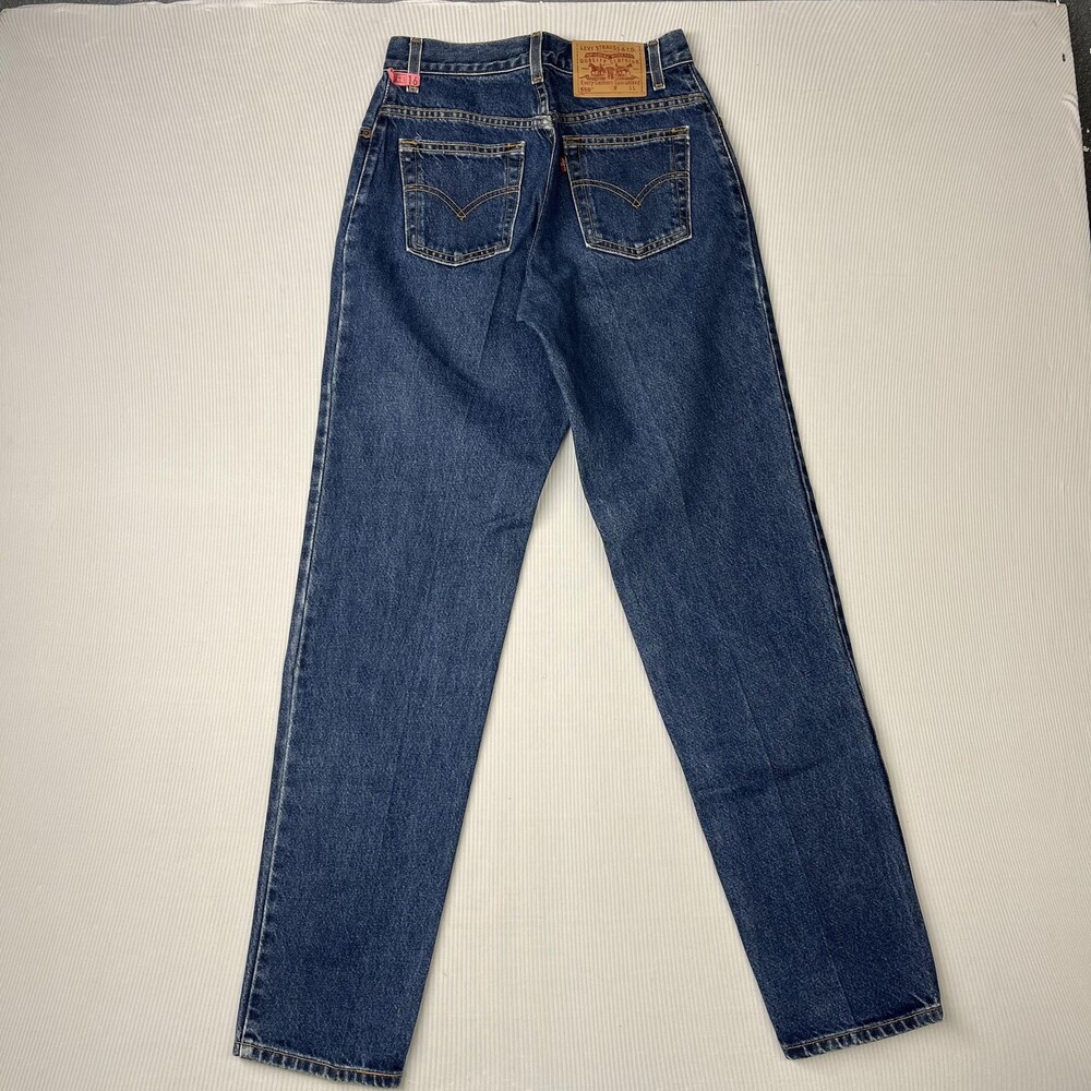 Levi's 550 Relaxed Tapered Jeans Womens 6 Long Blue Med Wash High Rise 29x29